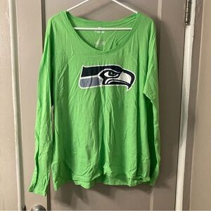 Fanatics Highlighter Green Seattle Seahawks Women's Long Sleeve Shirt